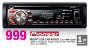 Pioneer Front USB Car Radio DEH X1650UB