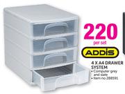 Addis 4 x A4 Drawer System