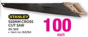 Stanley 510mm Cross Cut Saw 20-503-Each