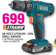 Stramm 18 Volt Lithium-ion Drill Driver