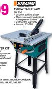 Stramm 1500W Table Saw SM250