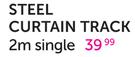 Steel Curtain Track 2m Single