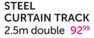 Steel Curtain Track 2.5m Double