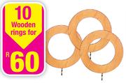 10 Wooden Rings