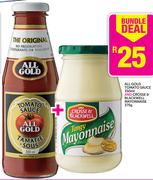 All Gold Tomato Sauce 350Ml And Crosse & Blackwell Mayonnaise 375g