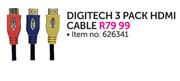 Digitech 3 Pack HDMI Cable
