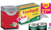 Freshpak Rooibos-40's And Five Roses Tagless Teabags-50's