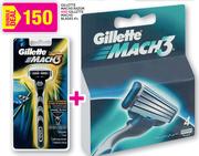 Gillette Mach3 Razor And Gillette Mach3 Blades-4's Pack