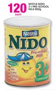 Nestle Nido 3+ Pre School Milk-900g-Each