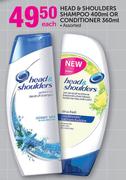 Head & Shoulders Shampoo-400ml Or Conditioner-360ml Assorted-Each