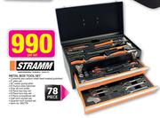 Stramm 78 Piece Metal Box Tool Set-Per Set