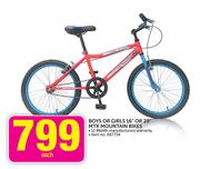 Backtrail Boys or Girls 16" or 20" MTR Mountain Bikes