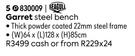 Seagull Garret Steel Bench 830009