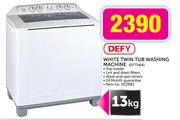 Defy 13 KG White Twin Tub Washing Machine DTT164