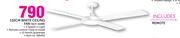 Sunbeam 132cm White Ceiling Fan SCF-100R