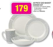 Geo Basket 16 Piece Dinner Set