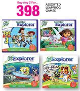 Assorted LeapFrog Games-Any 2