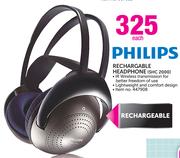 Philips Rechargable Headphone SHC 2000-Each