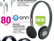 Onn On Ear Headphone-Each