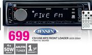 Jensen CD/USB MP3 Front Loader JCD 233U