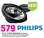 Philips 6x9" 3 Way Speaker CSP6911