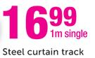 Steel Curtain Track 1m Single