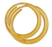 9ct Gold And Silver Single 12mm Earring-Each