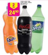 Coke Light, Tab, Coke Zero, Fanta Or Sprite-2x2ltr