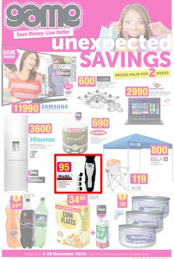 Game : Unexpected Savings (5 Nov - 18 Nov 2014), page 1