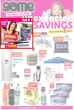 Game : Unexpected Savings (5 Nov - 18 Nov 2014), page 1