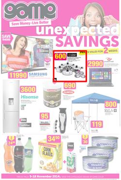 Game : Unexpected Savings (5 Nov - 18 Nov 2014), page 1