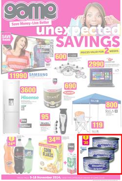 Game : Unexpected Savings (5 Nov - 18 Nov 2014), page 1