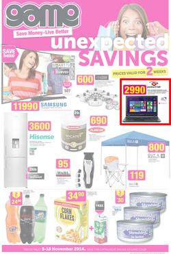Game : Unexpected Savings (5 Nov - 18 Nov 2014), page 1