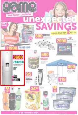 Game : Unexpected Savings (5 Nov - 18 Nov 2014), page 1