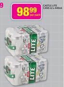 Castle Lite Cans-12 x 440ml Per Pack