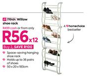 Willow Shoe Rack-50 x 20 x 183cm
