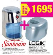 Sunbeam Ice Crusher-SIC-600 & Logik Ice Maker-LMI-015S