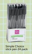 Simple Choice Stick Pen-24's Pack