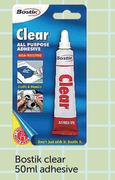 Bostik Clear Adhesive-50ml