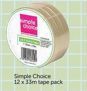 Simple Choice 12x33m Tape Pack