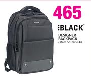 Black Designer Backpack