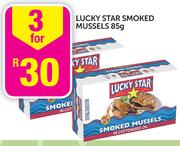 Lucky Star Smoked Mussels-3 x 85gm