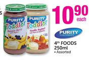 Purity 4th Foods Assorted-250ml Each