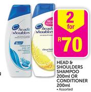 Head & Shoulders Shampoo-2 x 200ml/Conditioner Assorted-2 x 200ml