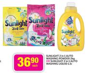 Sunlight 2-In-1 Auto Washing Powder 2kg Or Sunlight 2-In-1 Auto Washing Liquid-1.5L Each