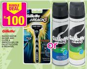 Gillette Mach3 Razor M2 1UP, And Close & Smooth Gel/Gillette Close & Fresh Gel