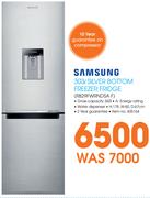 Samsung 303L Silver Bottom Freezer Fridge RB29FWRNDSA F