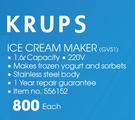 Krups Ice Cream Maker-GVS1