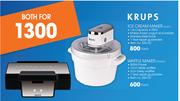 Krups Ice Cream Maker-GVS1 & Waffle Maker-FDK250
