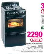 Defy 3 Plate Plug In Stove-DSS513